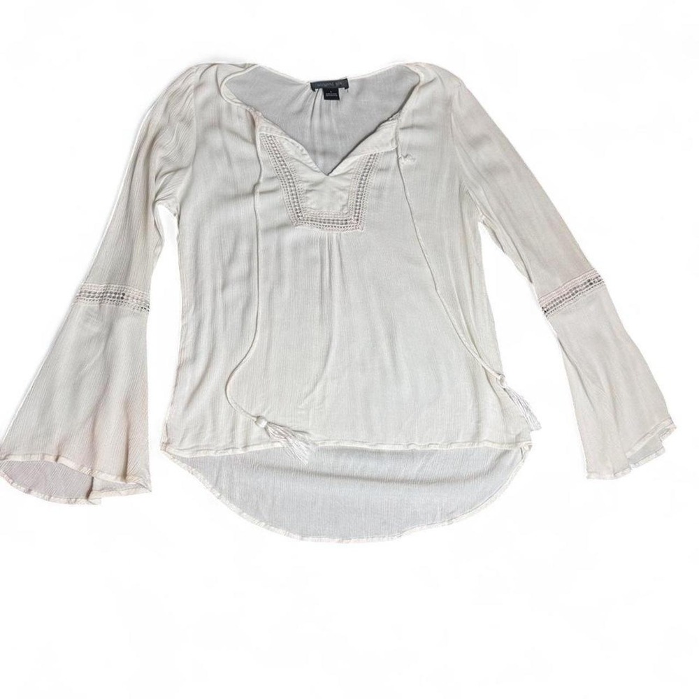 August Silk White Cottagecore Blouse